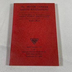 Vintage 1969 The Motor Carrier Safety Regulations U.S. Dept of Transportation